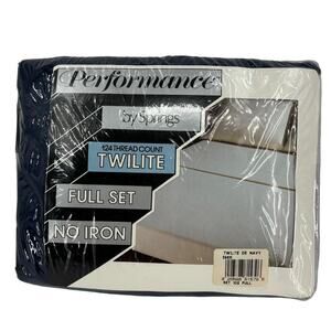 Performance by Springs Full Sheets Set Twilite 124 Thread Count No Iron 54 x 76